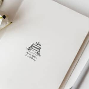 Sello Manual Madera, De la biblioteca de… Ex libris modelo 9