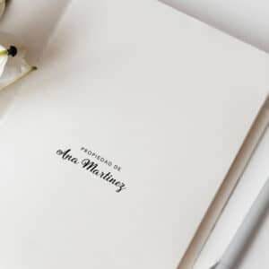 Sello Manual Madera, Propiedad de... modelo 12